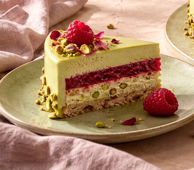 Layered patisserie detail